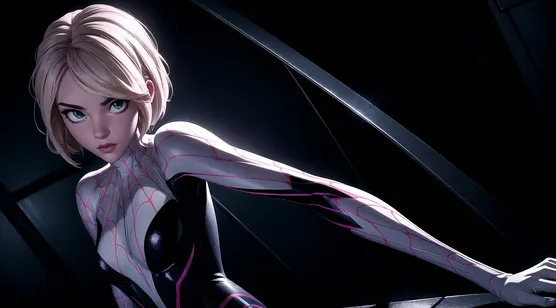蜘蛛格温（Spider Gwen），漫威超级英雄蜘蛛格温AI美图壁纸图片 – 高清 桌面壁纸 开放版权素材 免费下载