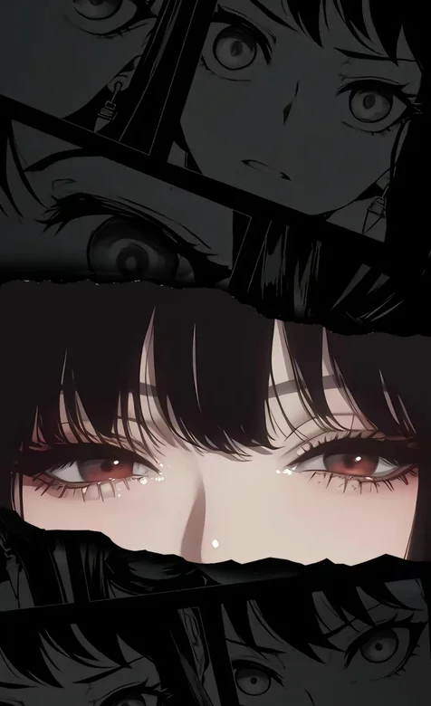 少女的眼神，眼睛，动漫少女眼神拼贴手机壁纸图片 – 高清 桌面壁纸 开放版权素材 免费下载 手机电脑通用背景图