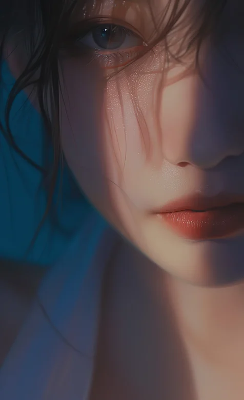女人，眼睛，超高清滤镜下的细腻皮肤，深邃眼神手机壁纸图片 – 高清 桌面壁纸 开放版权素材 免费下载 手机电脑通用背-iPhone17-1