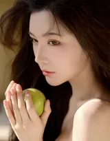 戴燕妮性感优雅低胸礼服穿搭午后写真大图