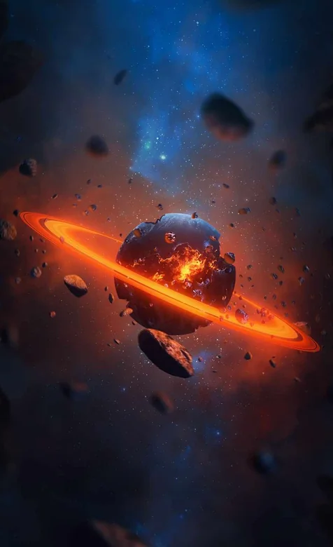 《超燃星际灾难科幻风壁纸：星球爆炸与陨石纷飞4K高清下载》 – 高清 桌面壁纸 开放版权素材 免费下载 手机电脑通用