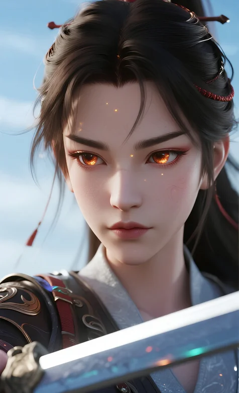 《国风武侠AI美人 执剑侠女超写实手机壁纸》 – 高清 桌面壁纸 开放版权素材 免费下载 手机电脑通用背景图