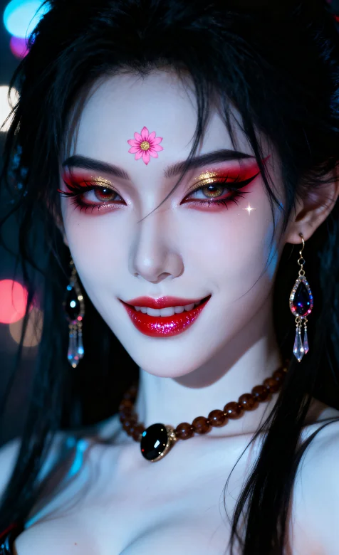 夜宴古风美人朱砂花钿眼妆写真 – 高清 桌面壁纸 开放版权素材 免费下载 手机电脑通用背景图