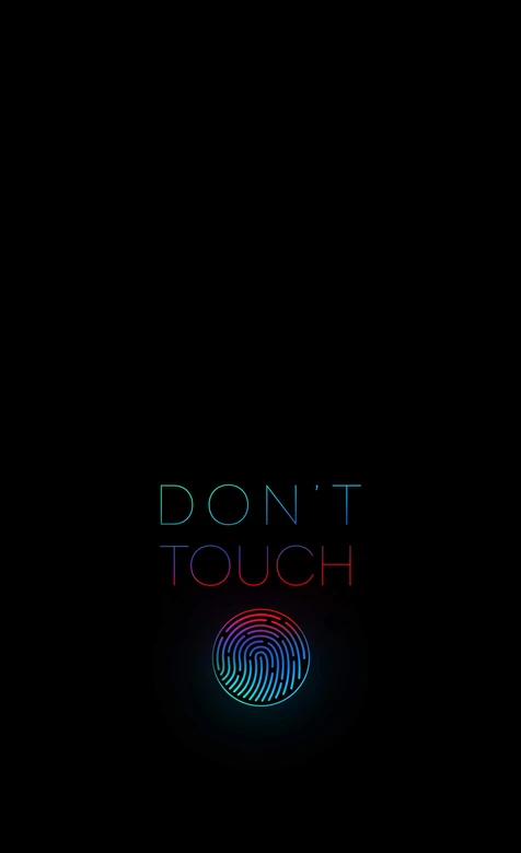 “DON’T TOUCH”霓虹指纹赛博警示壁纸 – 高清 桌面壁纸 开放版权素材 免费下载 手机电脑通用背景图-iPhone17-1