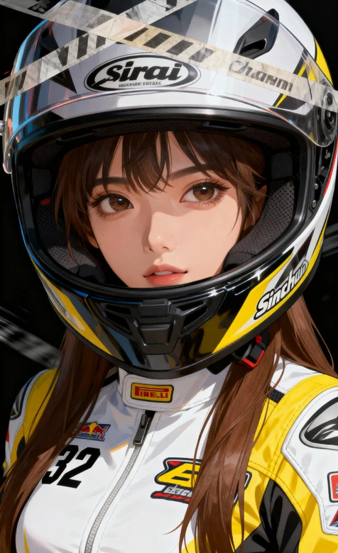动漫赛车服少女骑手高清插画 – 高清 桌面壁纸 开放版权素材 免费下载 手机电脑通用背景图