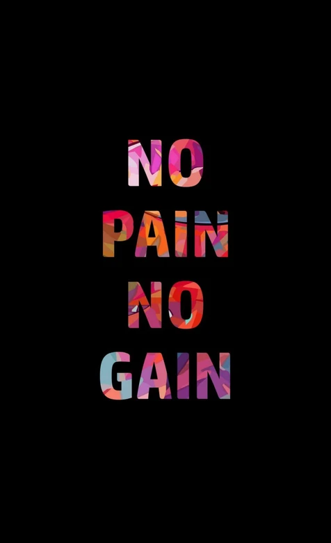 彩色文字“NO PAIN NO GAIN”励志手机壁纸 – 高清 桌面壁纸 开放版权素材 免费下载 手机电脑通用背景-iPhone17-1