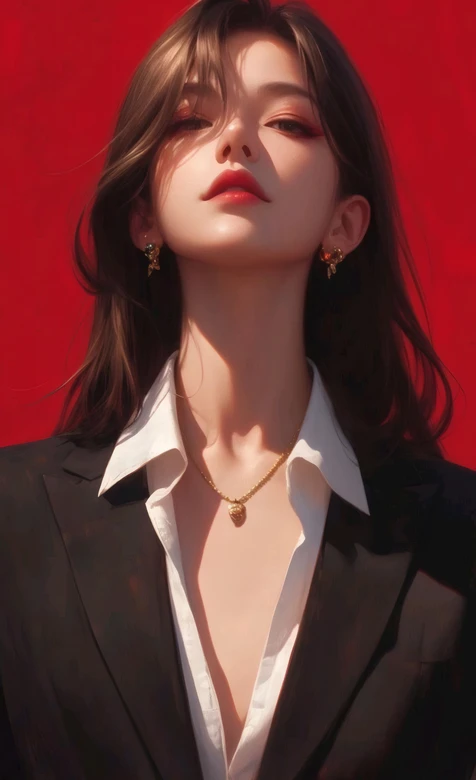 御姐风黑西装白衬衫美女壁纸 时尚高级写真 – 高清 桌面壁纸 开放版权素材 免费下载 手机电脑通用背景图