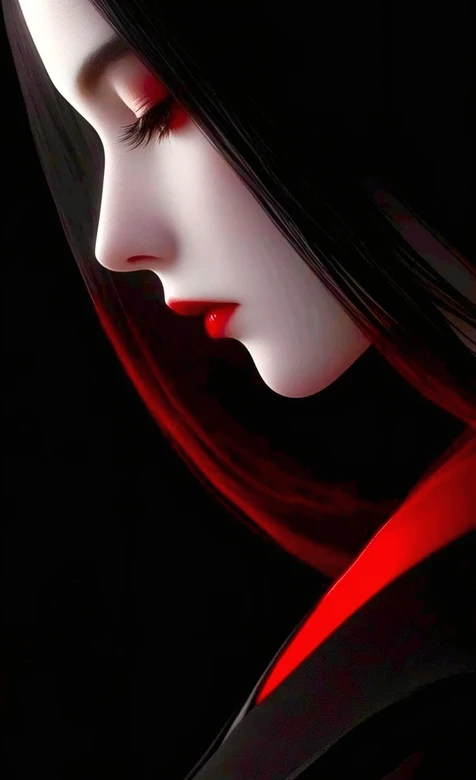 暗黑红妆 神秘冷艳美女超清手机壁纸 – 高清 桌面壁纸 开放版权素材 免费下载 手机电脑通用背景图