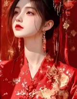 国风少女·红灯笼旁温婉伫立 古风人像氛围感参考图