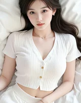 长发女生·白衣居家唯美清新风 高颜女生居家写真