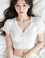 长发女生·白衣居家唯美清新风 高颜女生居家写真