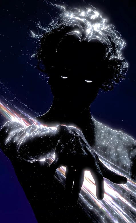 光影粒子神秘人物·暗黑赛博风 超现实手机壁纸推荐 – 高清 桌面壁纸 开放版权素材 免费下载 手机电脑通用背景图