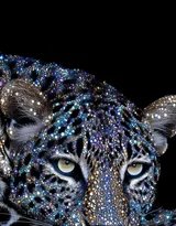 璀璨粒子豹·奇幻星光风 艺术创作 神秘生物各类的豹子超清手机壁纸图片大全