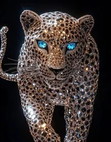 璀璨粒子豹·奇幻星光风 艺术创作 神秘生物各类的豹子超清手机壁纸图片大全