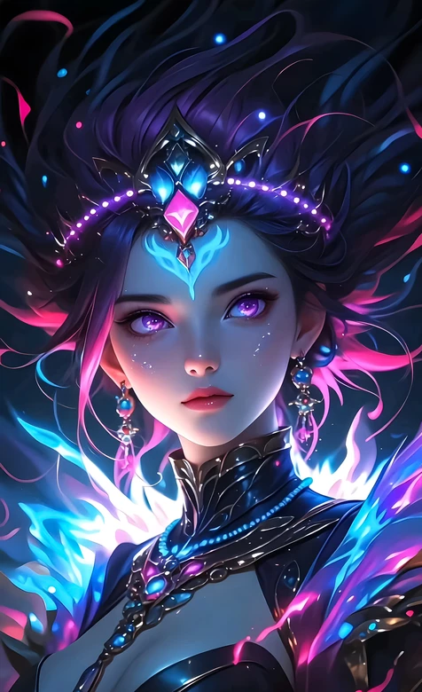 神秘幻彩女角色·流光羽翼游戏风高人气手机壁纸 – 高清 桌面壁纸 开放版权素材 免费下载 手机电脑通用背景图