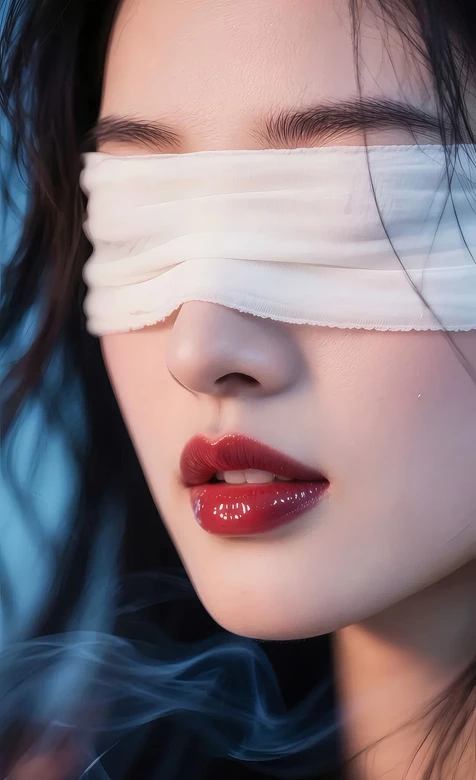 蒙眼少女·写实氛围感 神秘烟雾环绕 高质感手机壁纸精选 – 高清 桌面壁纸 开放版权素材 免费下载 手机电脑通用背景