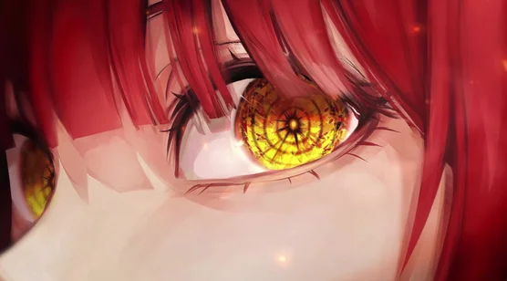 动漫人物·赤发金瞳魔法阵眼 二次元唯美动态电脑壁纸 – 高清 桌面壁纸 开放版权素材 免费下载 手机电脑通用背景图