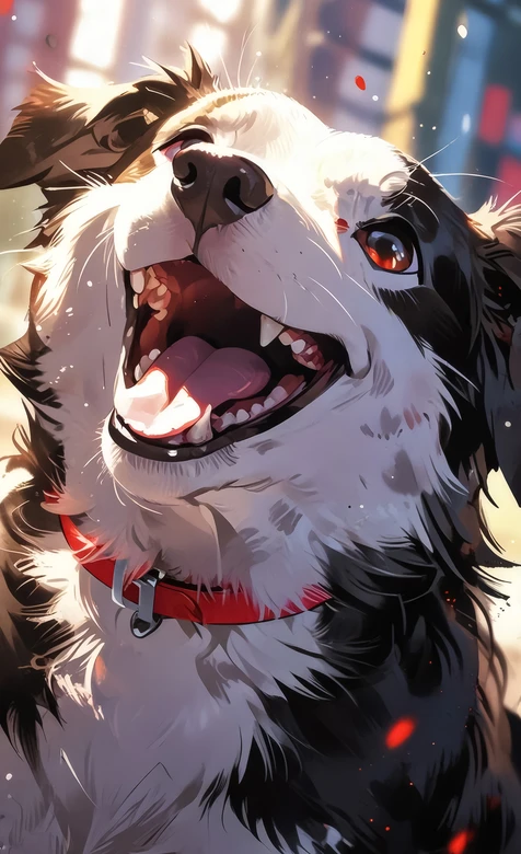 开心笑犬·二次元插画风·治愈系手机壁纸 – 高清 桌面壁纸 开放版权素材 免费下载 手机电脑通用背景图
