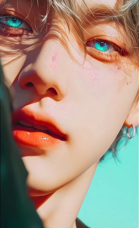 蓝眼帅哥·光影写实唯美风 原创插画手机壁纸推荐 – 高清 桌面壁纸 开放版权素材 免费下载 手机电脑通用背景图