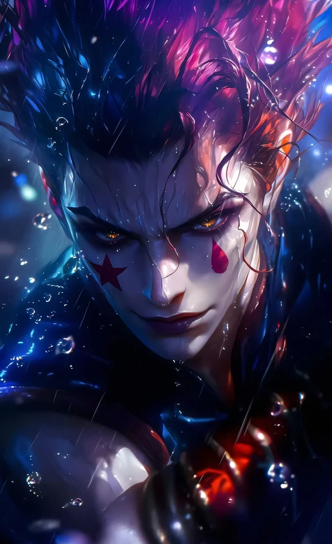 西索·小丑妆星纹泪纹·暗黑炫酷·全职猎人动漫角色壁纸 – 高清 桌面壁纸 开放版权素材 免费下载 手机电脑通用背景图