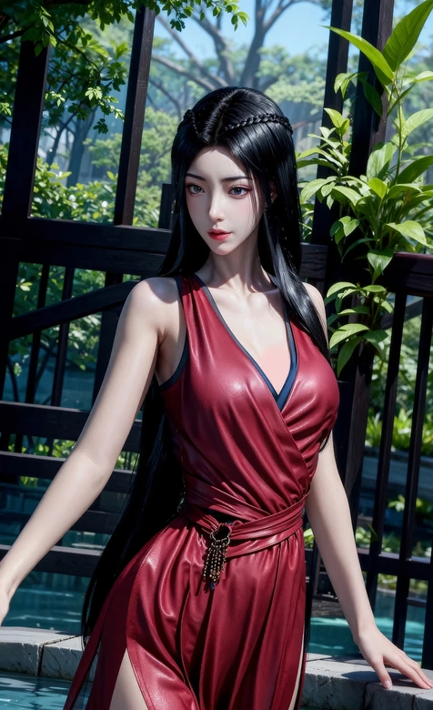 黑长直古风女子元瑶·红裙写实唯美风 竖屏壁纸精选 – 高清 桌面壁纸 开放版权素材 免费下载 手机电脑通用背景图