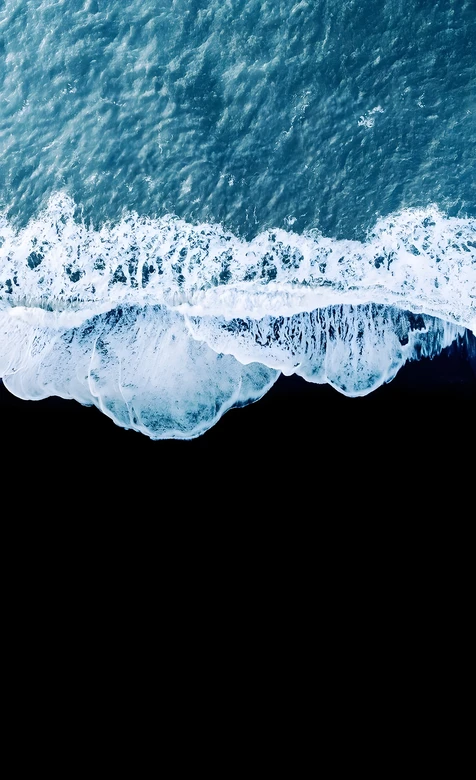 海浪浪花拍岸黑岸·唯美暗黑风 高质感海浪手机壁纸 – 高清 桌面壁纸 开放版权素材 免费下载 手机电脑通用背景图