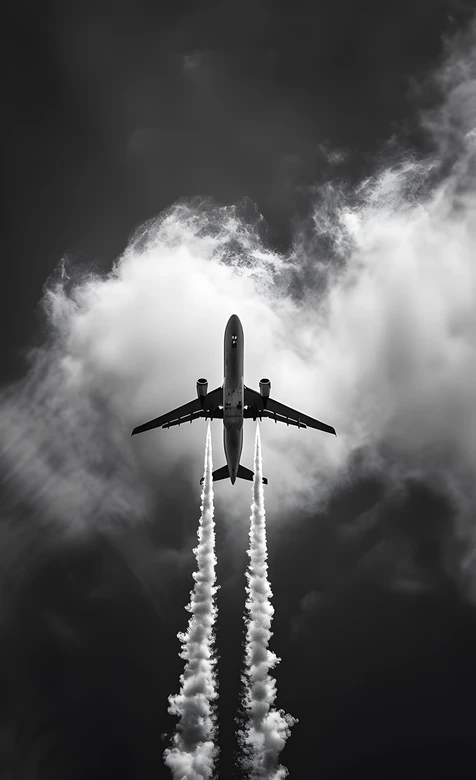 飞机穿云起航·暗黑系工业风 高热度航空壁纸 – 高清 桌面壁纸 开放版权素材 免费下载 手机电脑通用背景图