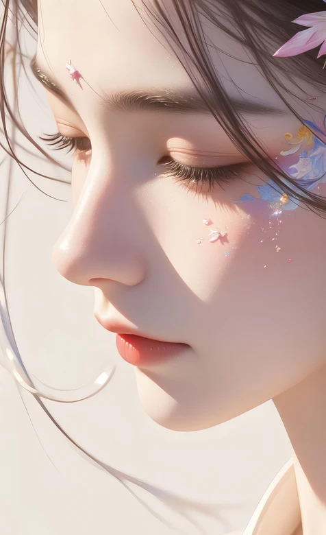 国风唯美古风少女·花饰妆容 超仙手机壁纸参考 – 高清 桌面壁纸 开放版权素材 免费下载 手机电脑通用背景图