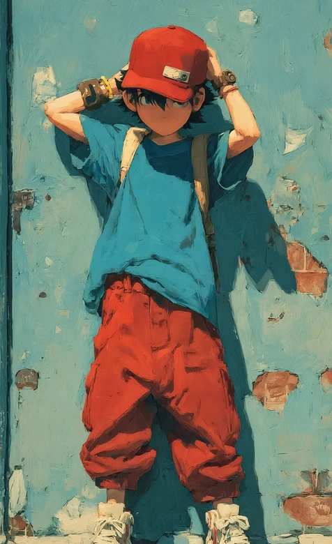 宝可梦小智·油画风 街头潮酷手机壁纸 – 高清 桌面壁纸 开放版权素材 免费下载 手机电脑通用背景图