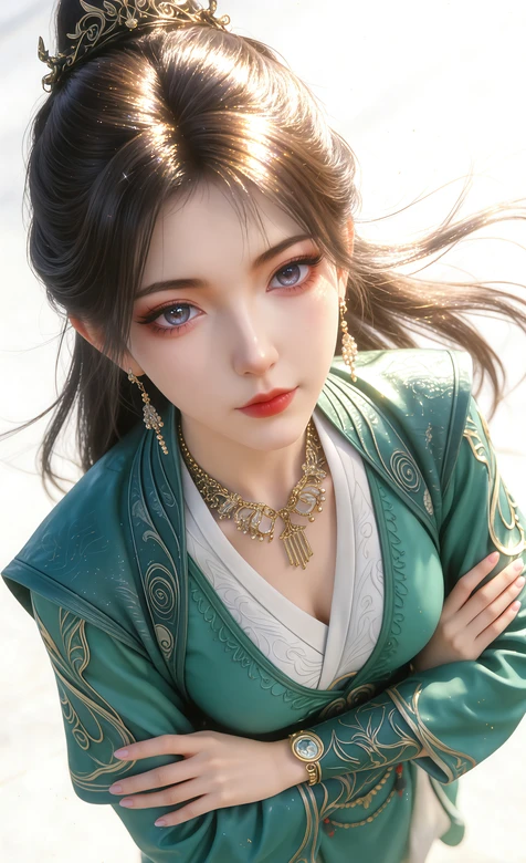 凡人修仙传人物·慕沛灵·青绿金纹华服 国风唯美CG 手机壁纸热款 – 高清 桌面壁纸 开放版权素材 免费下载 手机电