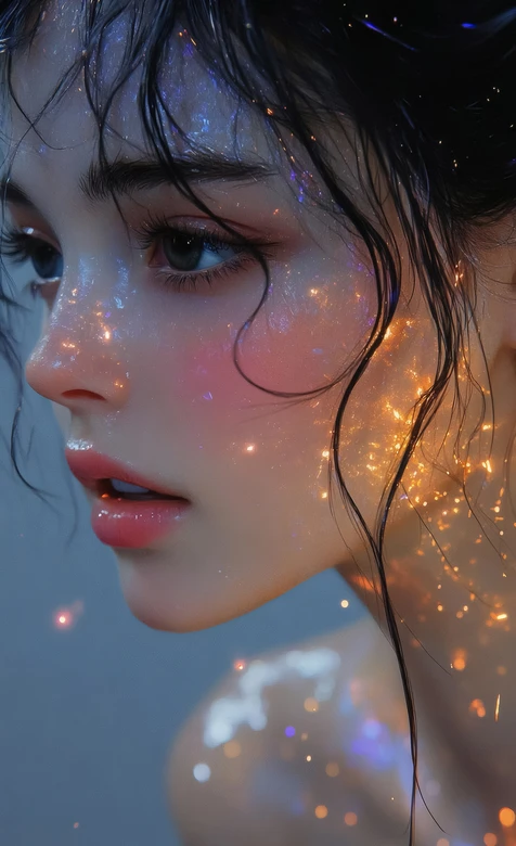 梦幻星光少女·湿润发丝唯美风 超火手机壁纸 – 高清 桌面壁纸 开放版权素材 免费下载 手机电脑通用背景图