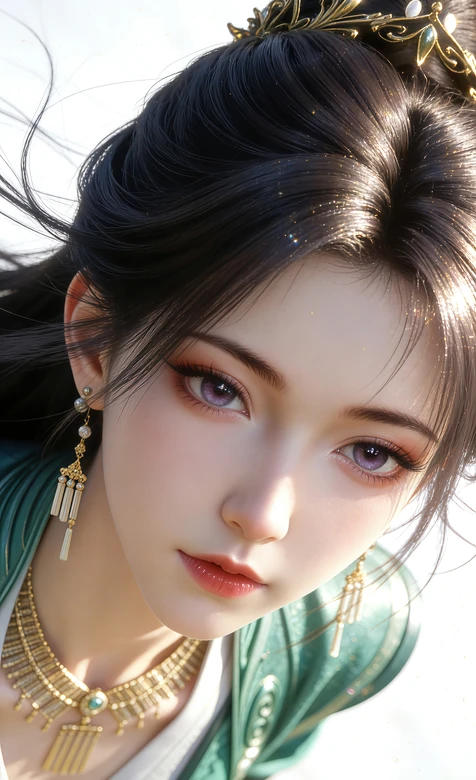 古风佳人·李慕婉·绿衣金饰·国风唯美写实（热门古风手机壁纸） – 高清 桌面壁纸 开放版权素材 免费下载 手机电脑通