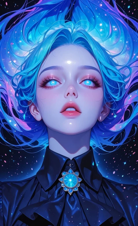 星穹少女·发丝幻彩星空 唯美梦幻风 高人气手机壁纸-iPhone17-1
