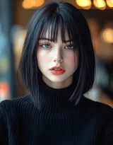 银发短发精致女性短发造型参考·写实唯美风·艺术写真图片大全