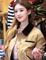 赵露思·时尚优雅风 卡其外套穿搭 明星活动高清图