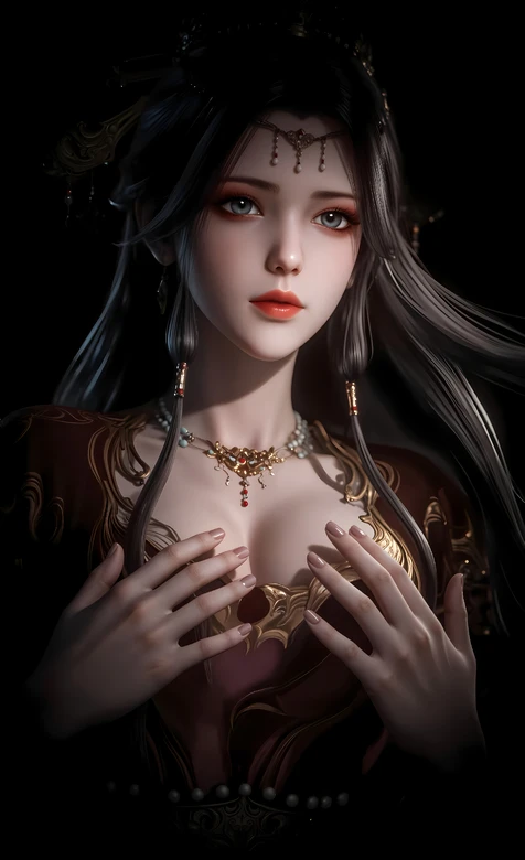 热门国漫《牧神记》美女角色·灵毓秀·金饰国风唯美古风手机壁纸 – 高清 桌面壁纸 开放版权素材 免费下载 手机电脑通