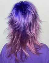 人物长发·蓝白渐变扎染风·时尚染发造型参考图集图片大全