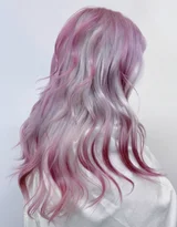 人物长发·蓝白渐变扎染风·时尚染发造型参考图集图片大全