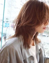 人物长发·蓝白渐变扎染风·时尚染发造型参考图集图片大全