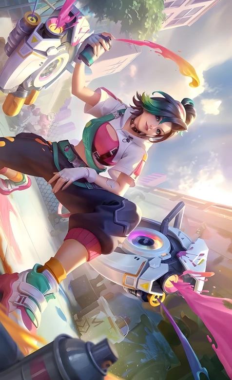 潮酷涂鸦少女·活力创作风 游戏插画 热门游戏壁纸 – 高清 桌面壁纸 开放版权素材 免费下载 手机电脑通用背景图