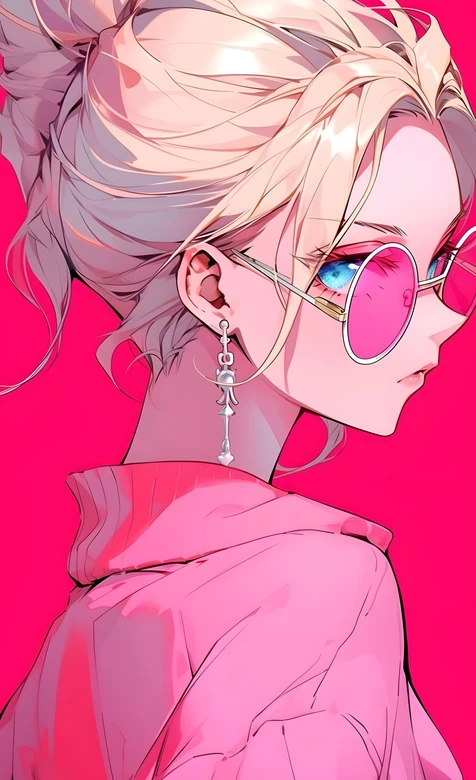 金发潮流少女·二次元插画风 甜酷时尚手机壁纸 – 高清 桌面壁纸 开放版权素材 免费下载 手机电脑通用背景图