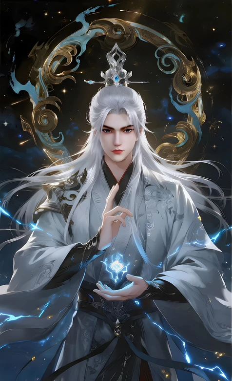 白发仙人物王林·玄术凝光 国风玄幻帅哥壁纸（古风仙侠手机壁纸） – 高清 桌面壁纸 开放版权素材 免费下载 手机电脑