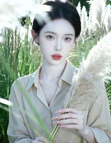芦苇丛清新女生·唯美自然风 森系氛围感写真