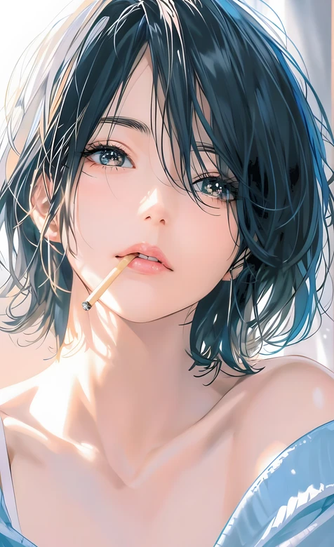 二次元唯美短发少女·柔和光影 高清竖屏 – 高清 桌面壁纸 开放版权素材 免费下载 手机电脑通用背景图