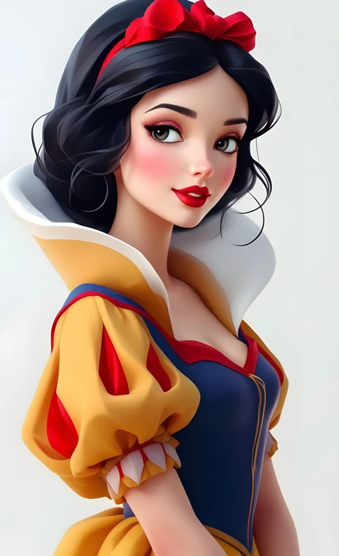 白雪公主·经典裙装3D写实风 迪士尼童话壁纸 – 高清 桌面壁纸 开放版权素材 免费下载 手机电脑通用背景图