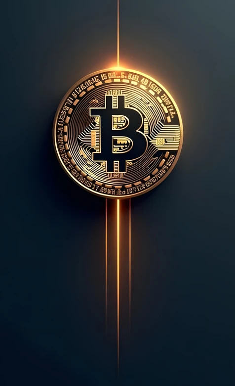 比特币·科技流光黑金风 加密货币手机壁纸 – 高清 桌面壁纸 开放版权素材 免费下载 手机电脑通用背景图