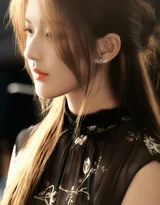 赵露思·露肩黑裙光影唯美 氛围感明星写真