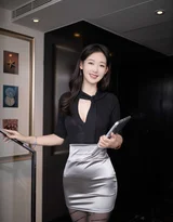 气质女生·干练职场风 手持平板都市丽人写真 高热度女生写真