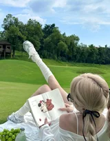 森系户外唯美女生·白花发饰清新氛围感 高赞女生写真