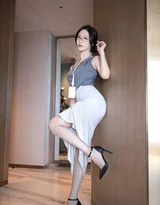 职场写实风女生·工牌眼镜干练穿搭 高人气职场风女生图